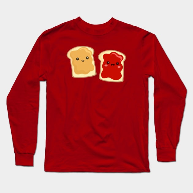 pbj (strawberry) Long Sleeve T-Shirt by mystudiocreate